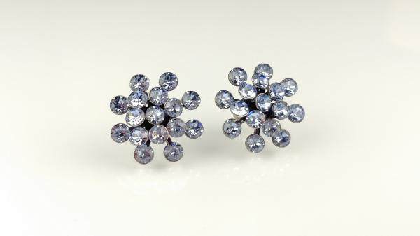 Blue Light Sapphire - Magic Fireball Ohrstecker